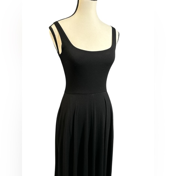 Reformation Black Sleeveless Scoop Neck Midi Sundress - Picture 6 of 10